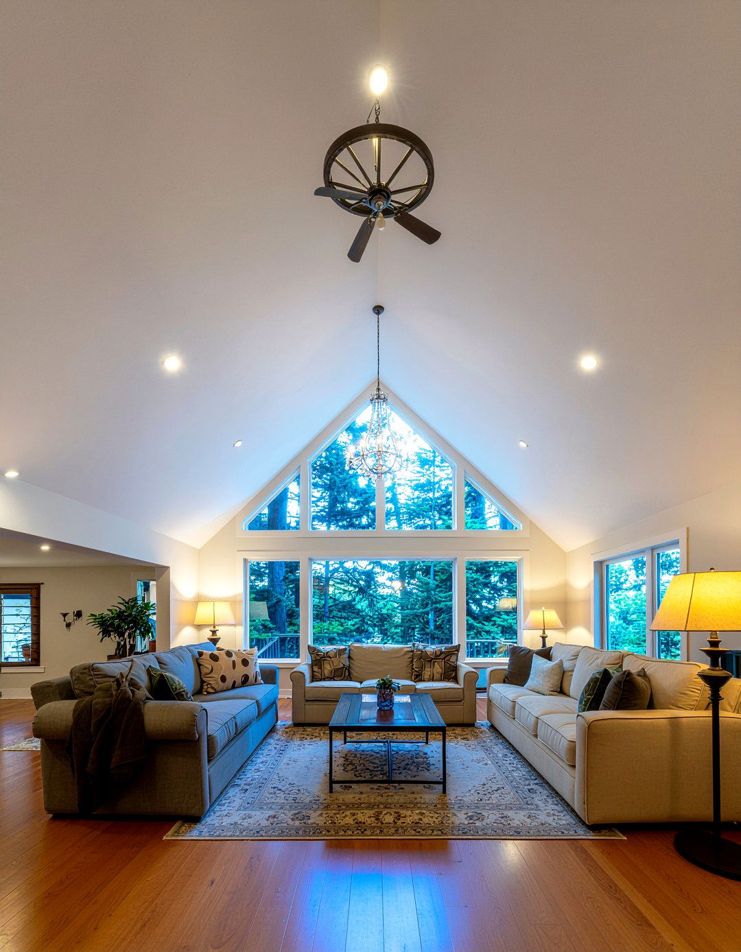 A frame living room lighting fixtures - 30 living room A-frame ideas