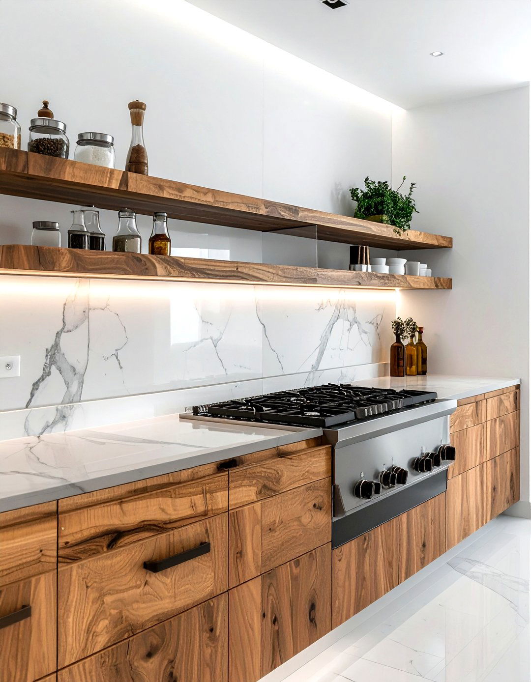 Above Stove Open Shelving - 30 kitchen open shelving ideas