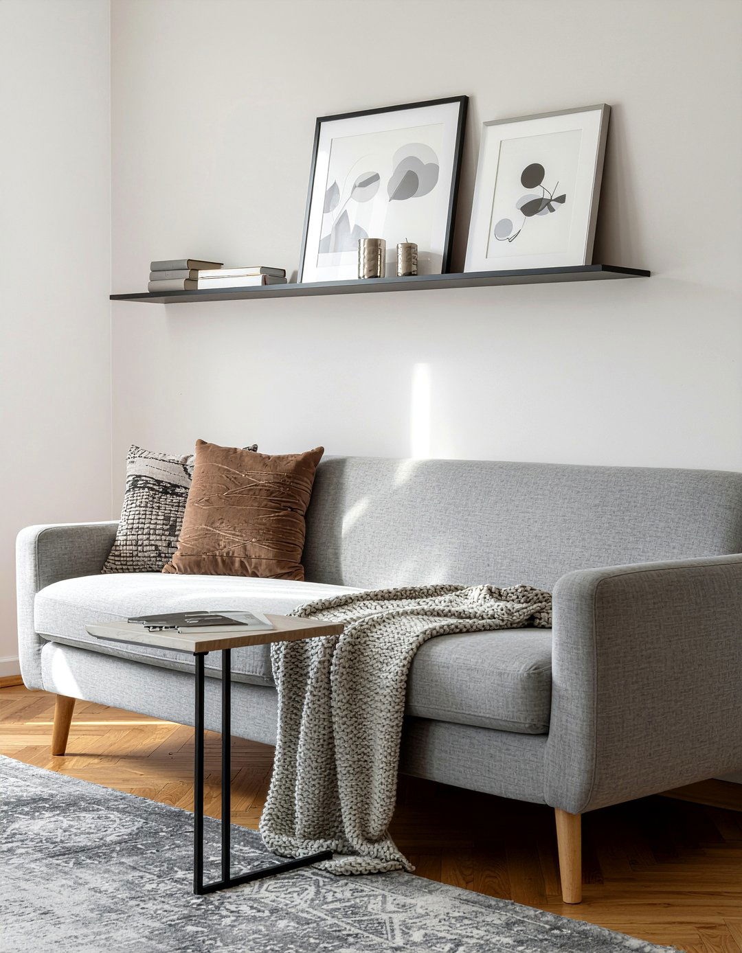 Above sofa floating shelves - 30 living room floating shelves