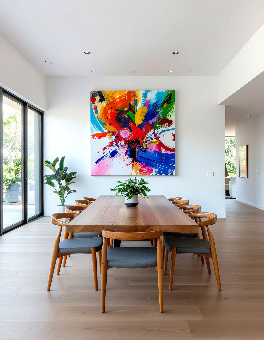 Abstract Art Dining Room - 30 eclectic dining room ideas