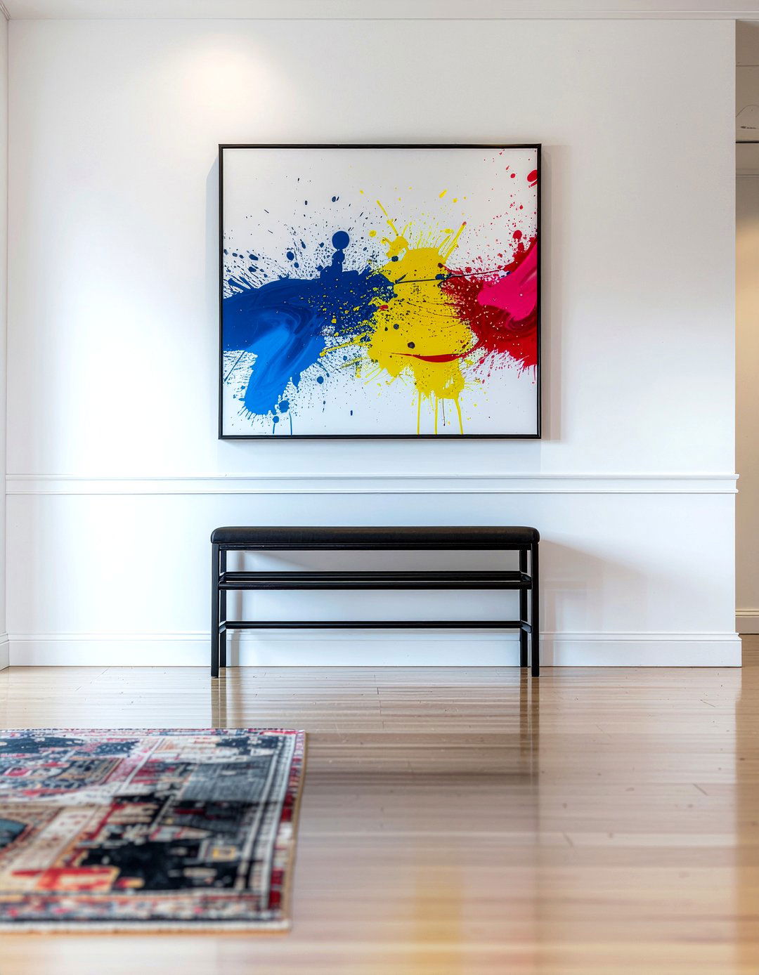 Abstract Art Entryway Piece - 30 living room entryway ideas