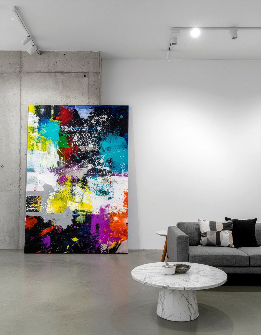 Abstract Art Living Room - 30 warehouse living room ideas