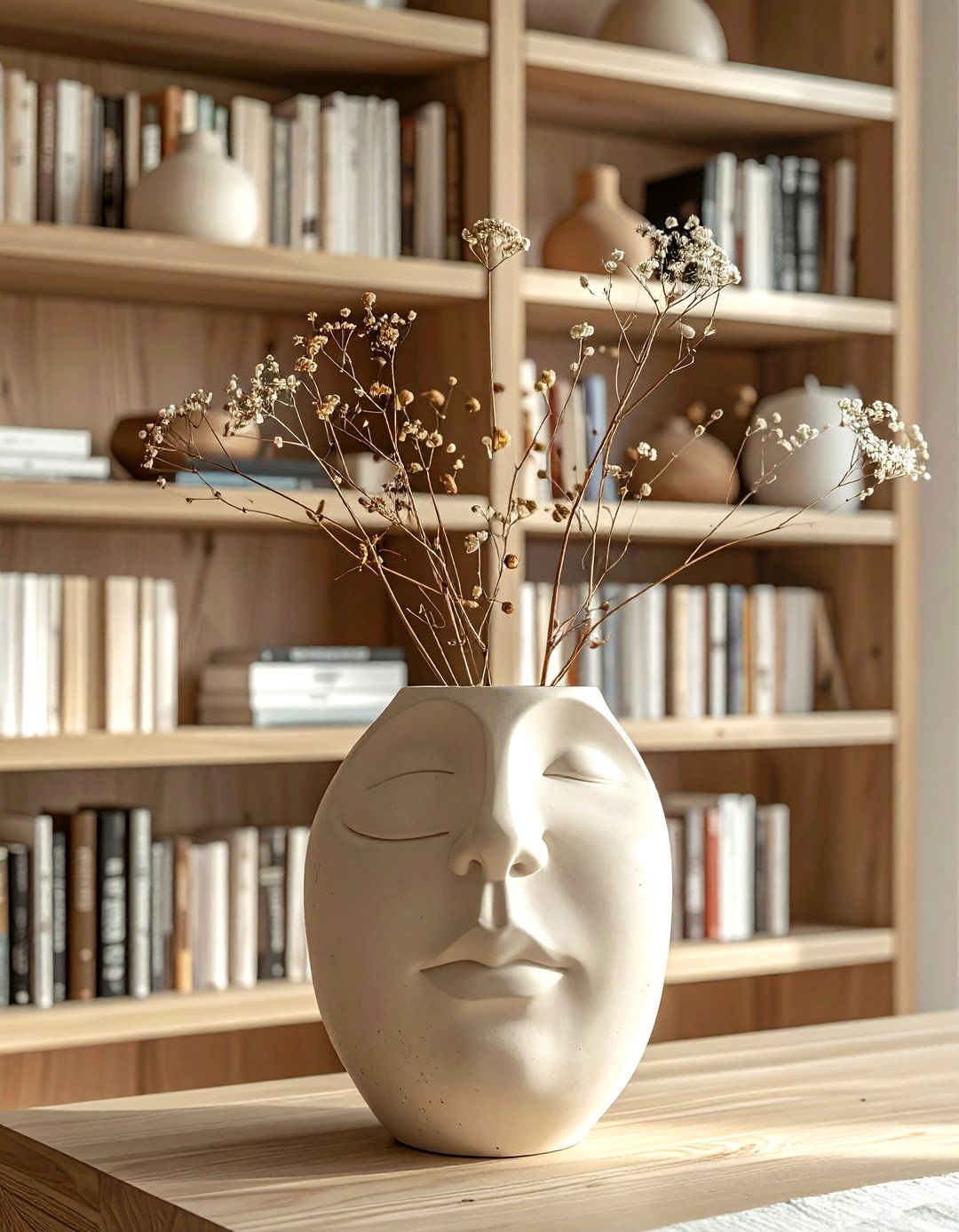 Abstract Face Ceramic Vase - 30 table vase ideas
