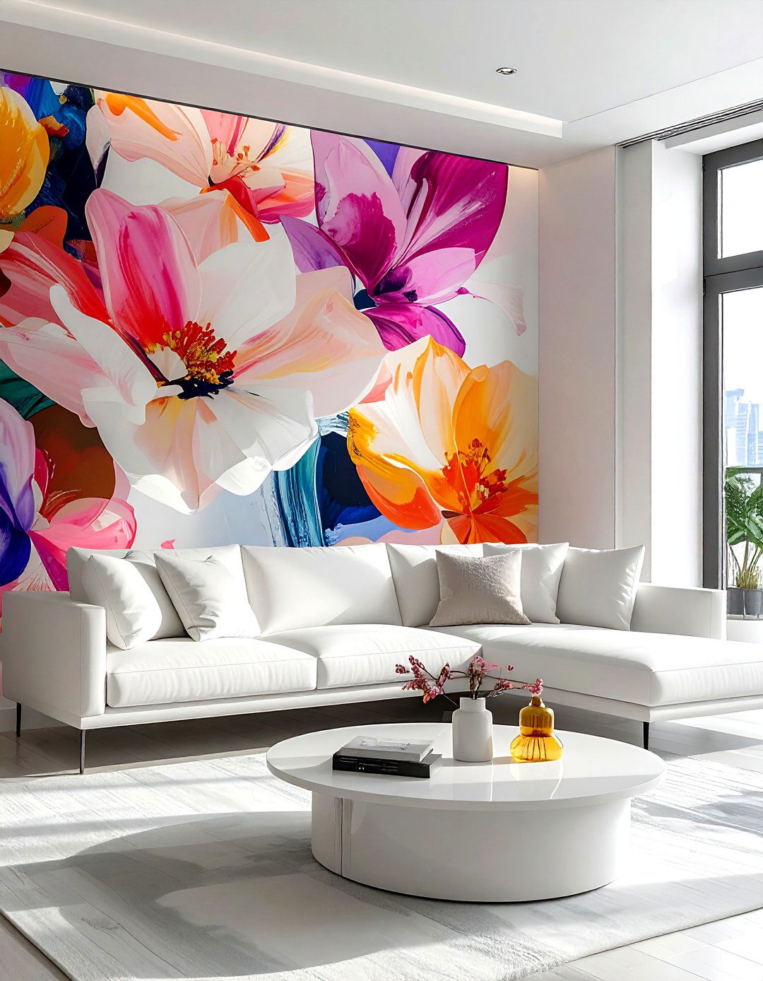 Abstract Floral Wallpaper - 30 living room floral wallpapers