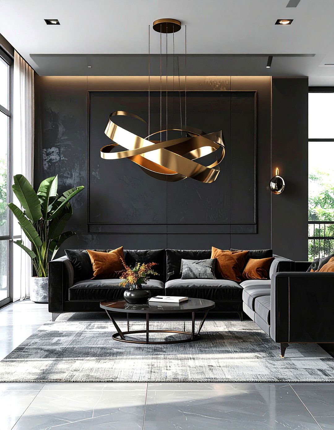 Abstract Metal Pendant - 30 dining room pendant lighting ideas