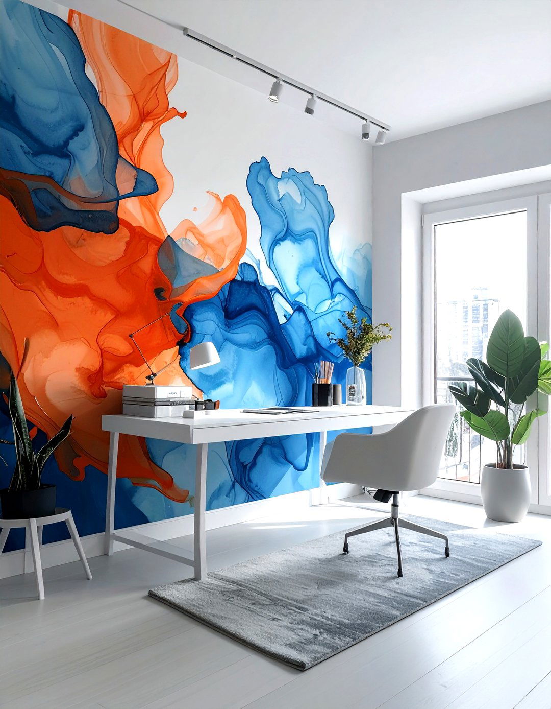 Abstract Mural - 30 bold wallpaper ideas