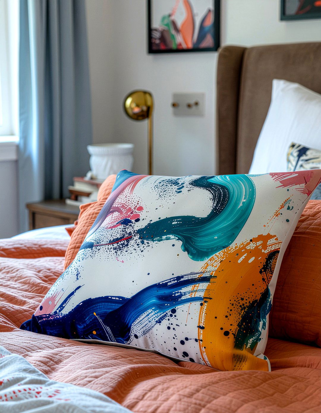 Abstract Pattern Lumbar Pillow - 30 bedroom lumbar pillows