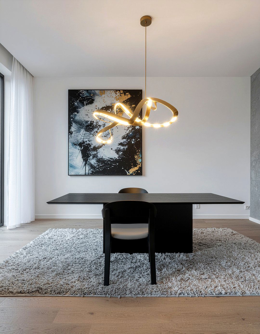 Abstract Sculptural Light - 30 modern chandelier dining room ideas