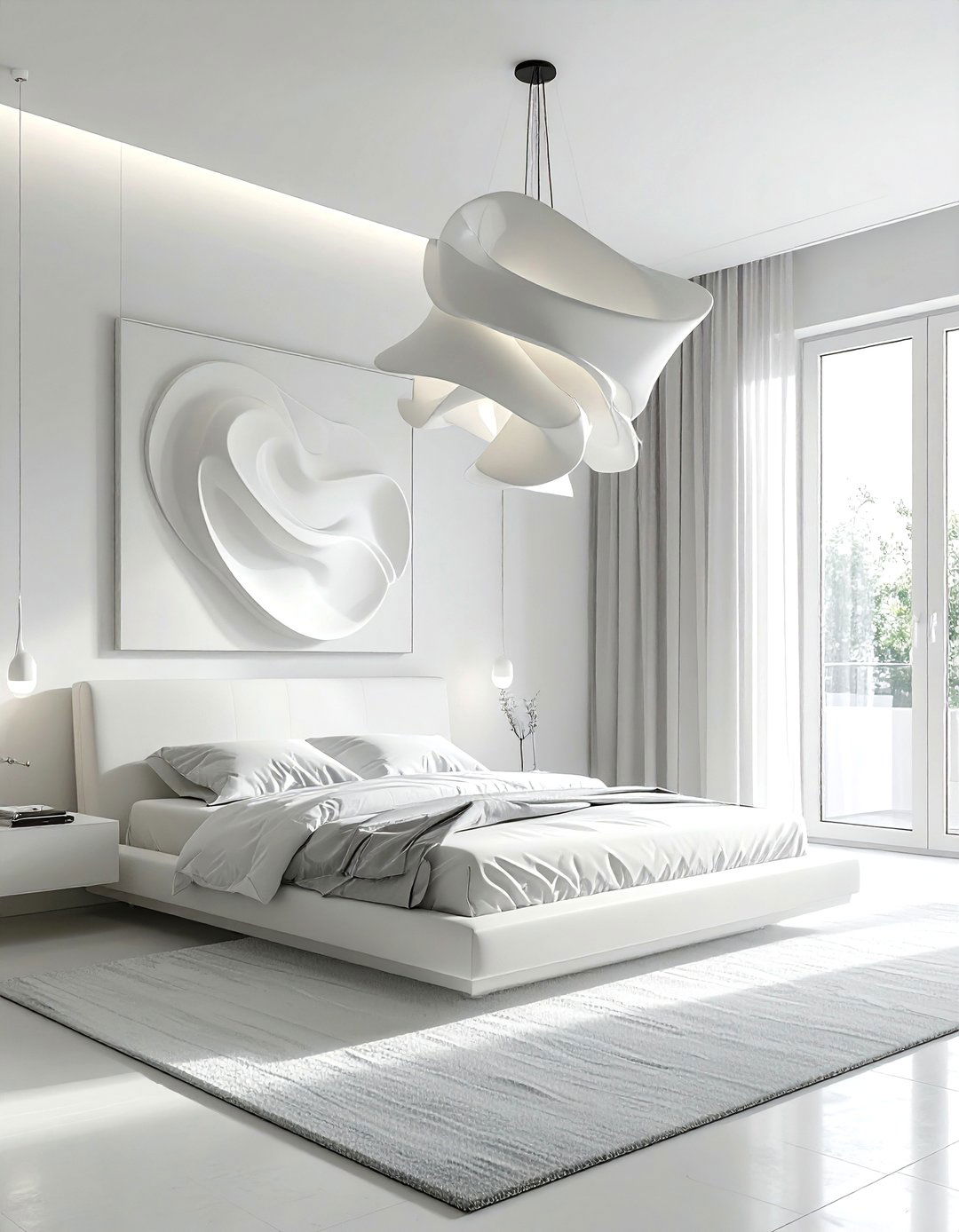 Abstract Sculpture Chandelier - 30 bedroom chandelier ideas