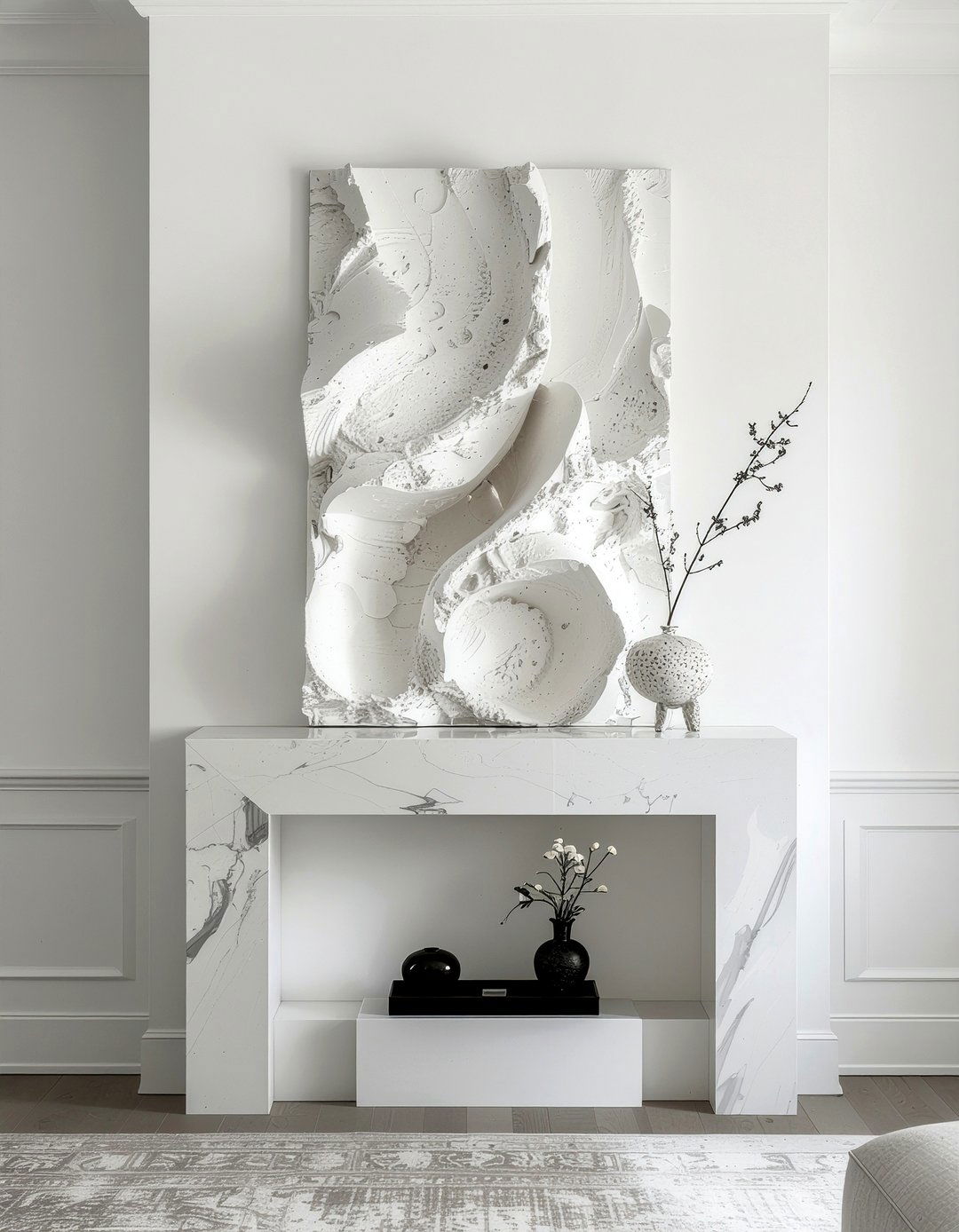 Abstract Sculpture Display - 30 everyday mantel ideas