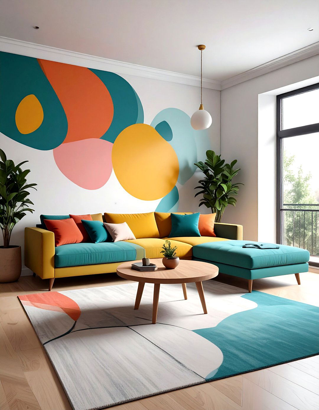Abstract Shape Wall Stickers - 30 living room wall stickers
