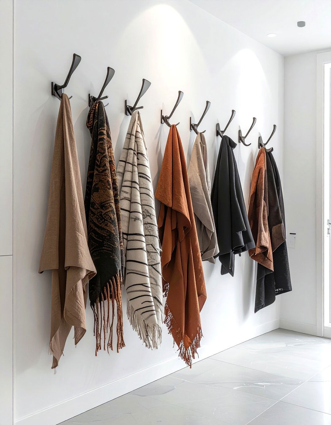 Abstract Shaped Hooks - 30 mudroom hook ideas