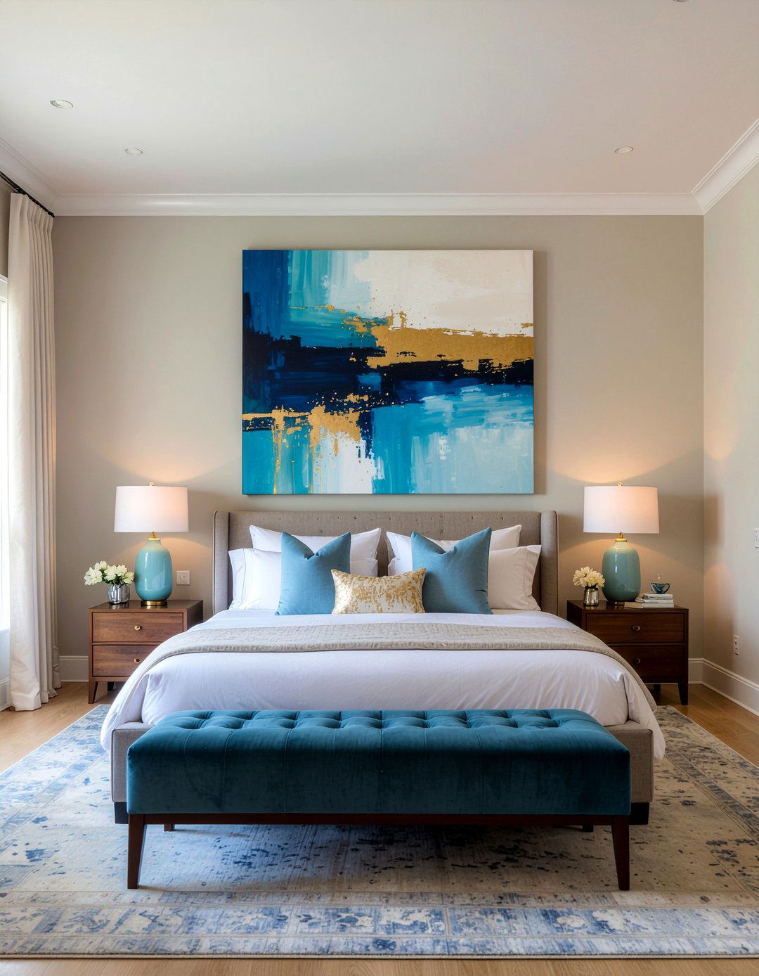 Abstract Wall Art - 30 hotel bedroom ideas