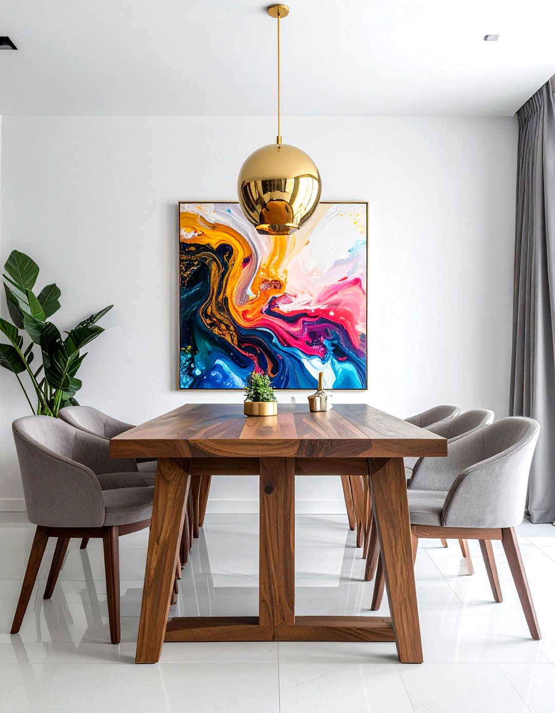 Abstract art in dining room - 30 updated traditional dining room ideas