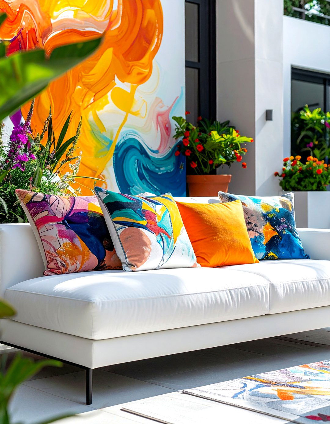 Abstract art - 30 outdoor pillow ideas