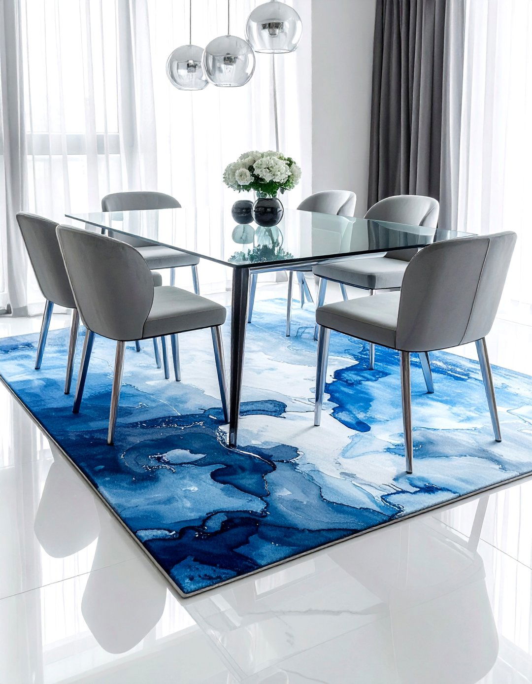 Abstract dining room rug - 30 dining room rug ideas