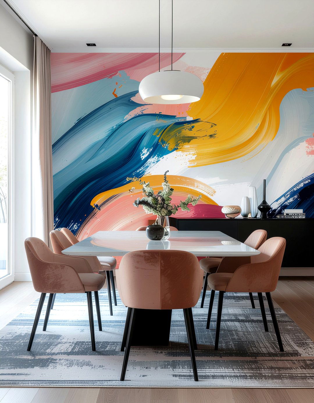 Abstract dining room wallpaper - 30 dining room wallpaper ideas