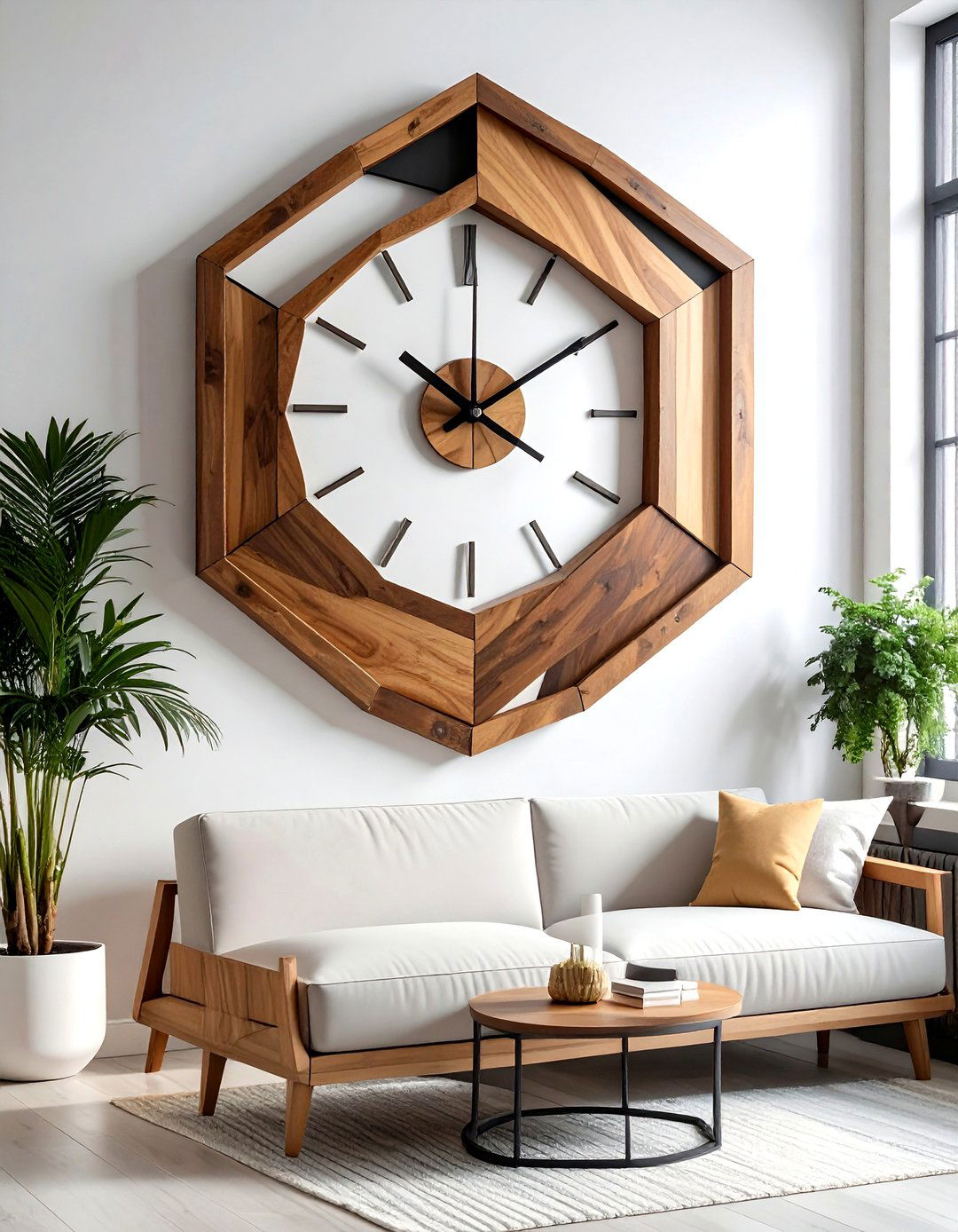 Abstract geometric wall clock - 30 wall clock ideas