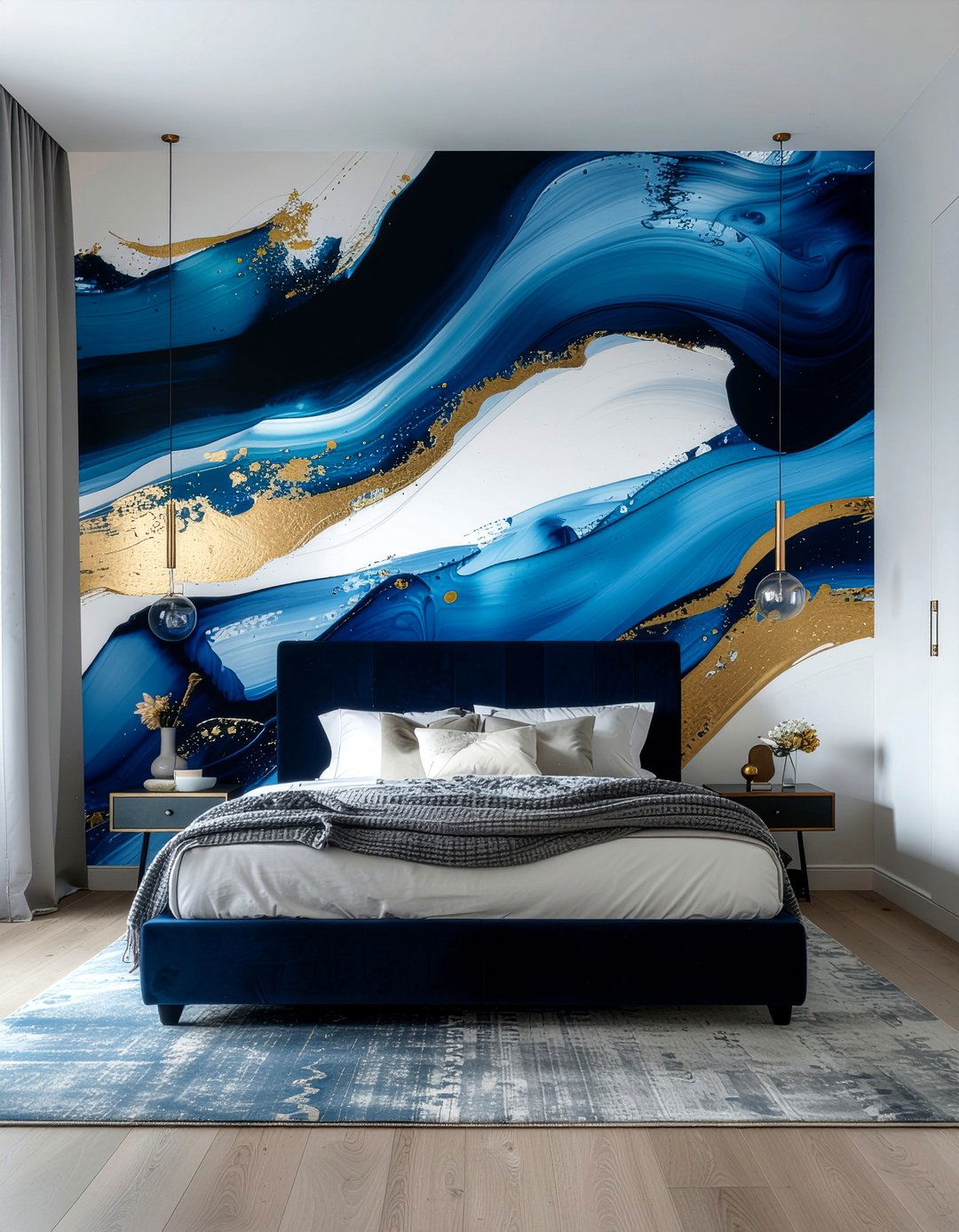 Abstract mural wallpaper - 30 bedroom bold wallpapers