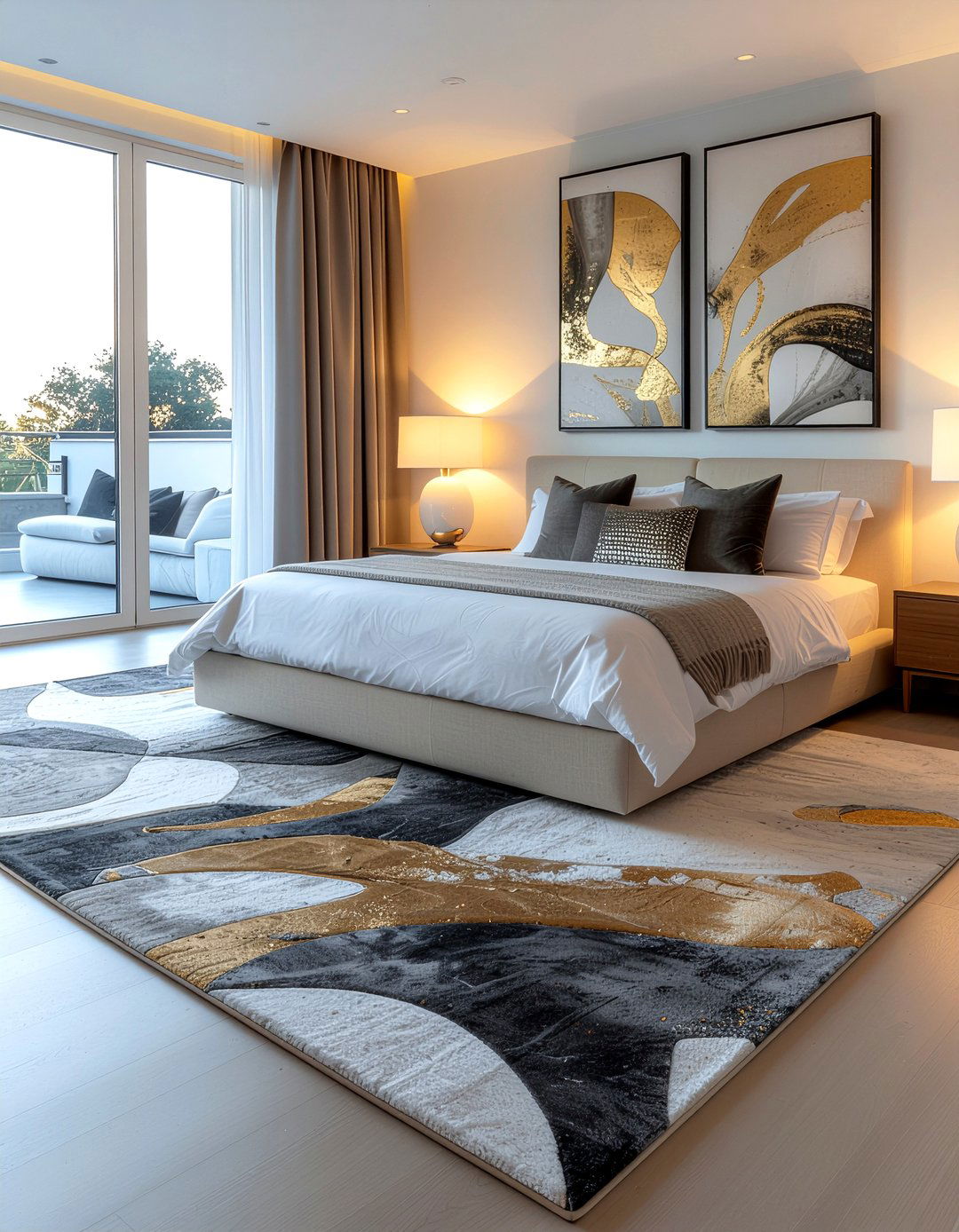 Abstract rug - 30 bedroom area rugs