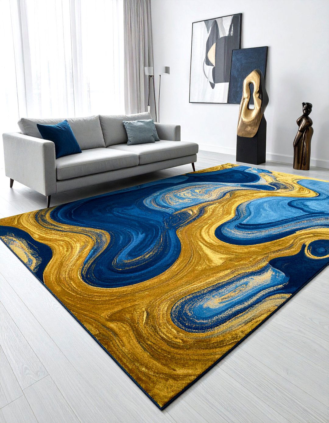Abstract wool rug - 30 living room wool rugs