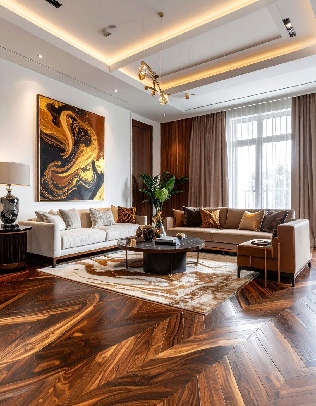 Acacia Hardwood Floor - 30 living room hardwood floors