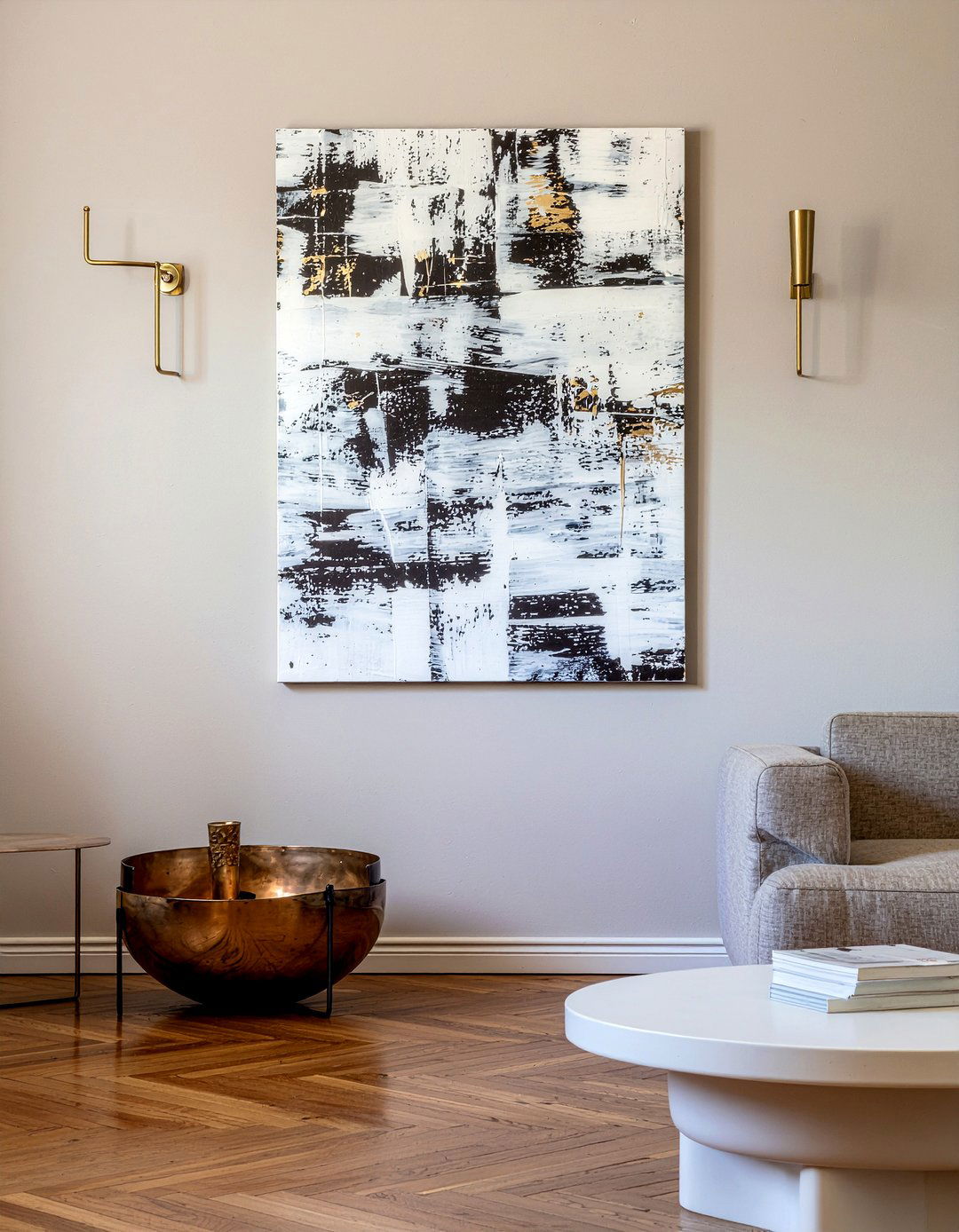 Accent Wall Bronze Lighting Sconce - 30 bronze accent living room ideas