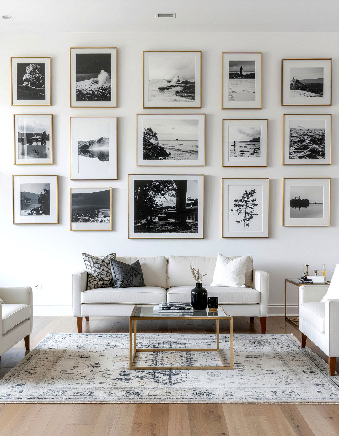 Accent Wall Gallery - 30 living room entertaining ideas