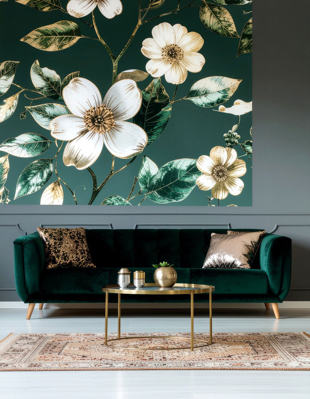 Accent Wall Wallpaper - 30 living room improvement ideas