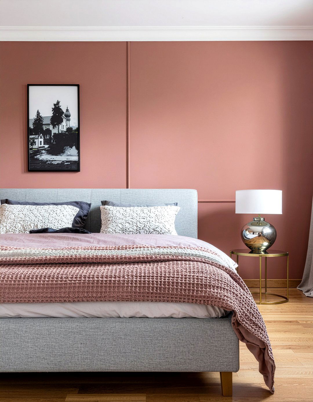 Accent wall paint - 30 bedroom on a budget ideas