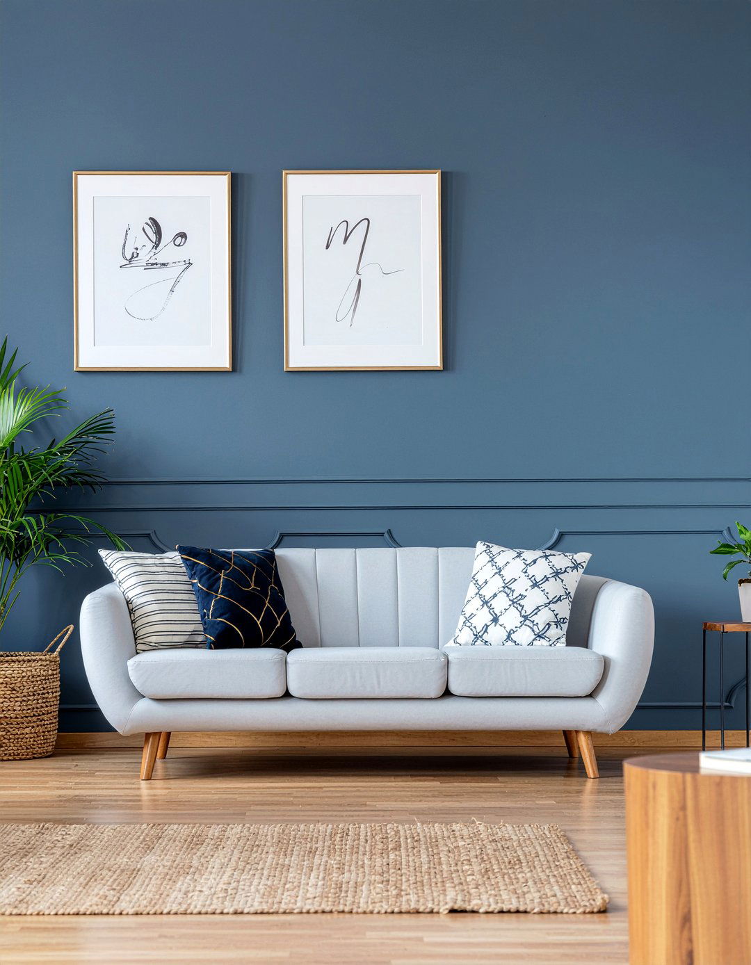 Accent wall paint - 30 living room on a budget ideas