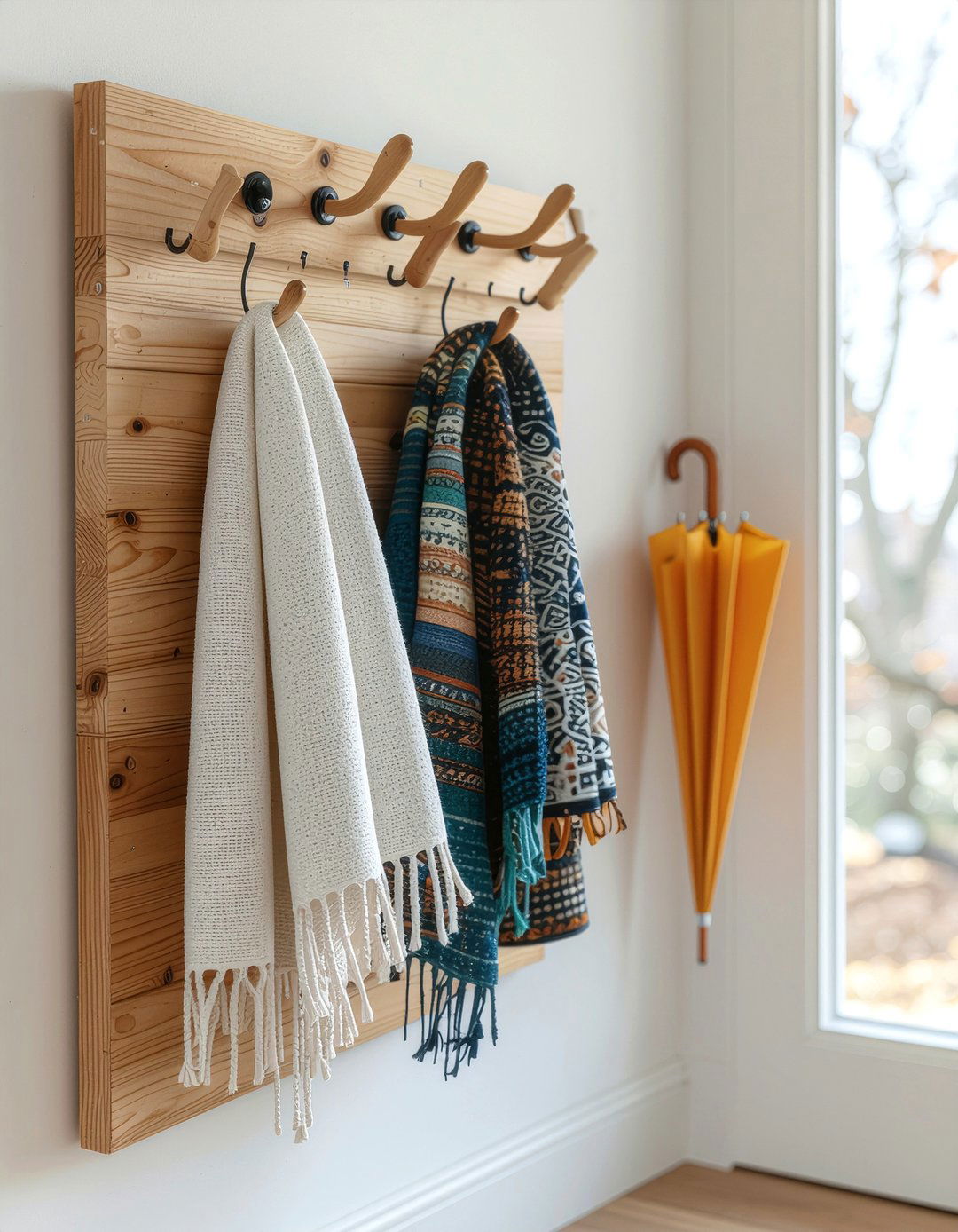 Accordion Wall Rack - 30 entryway hook ideas