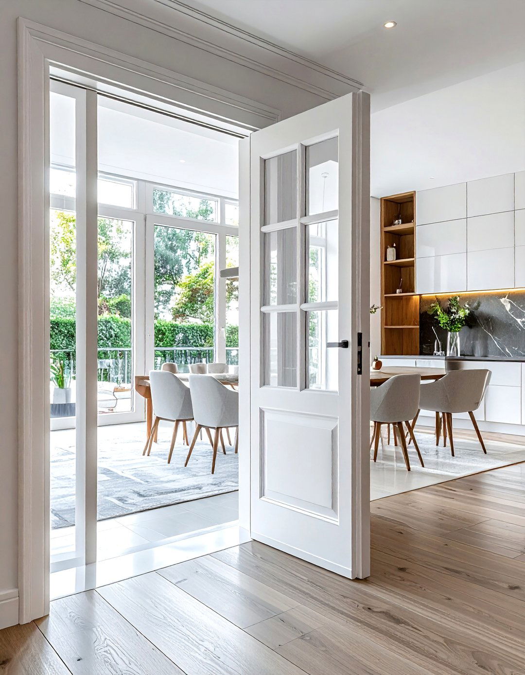 Accordion folding door - 30 temporary dining room ideas