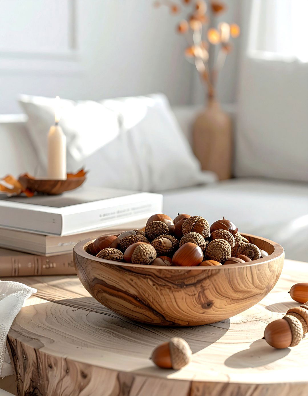 Acorn bowl filler - 30 forest decor ideas