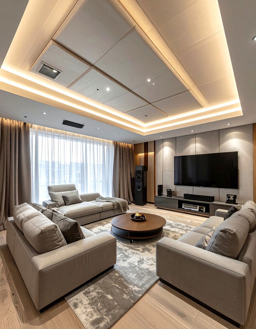 Acoustic Ceiling Tile - 30 living room ceiling tile ideas