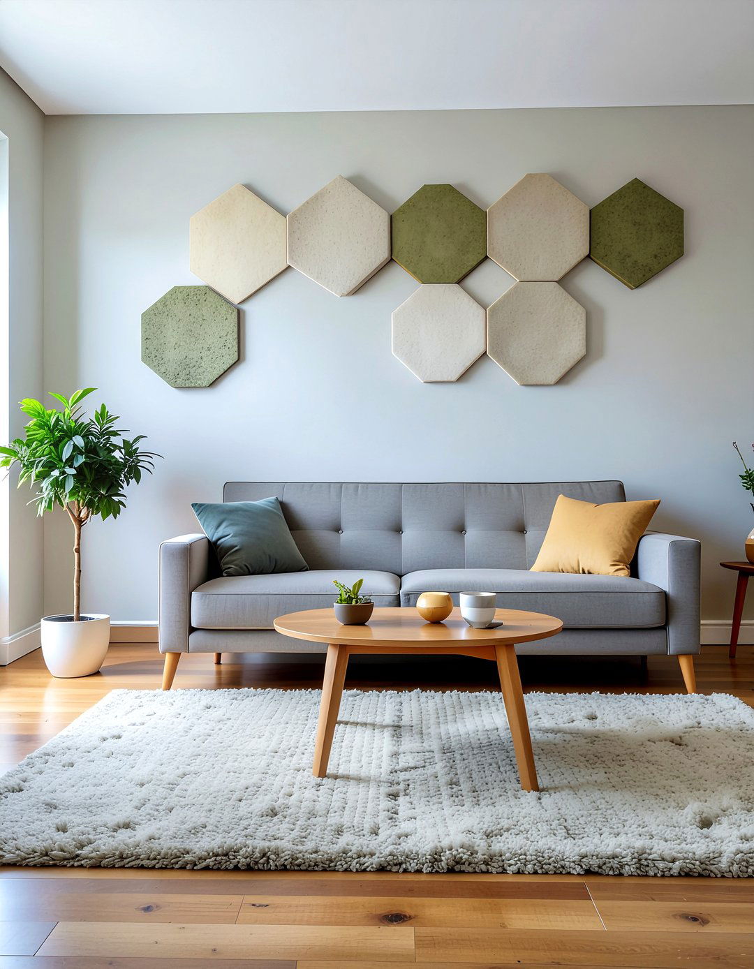 30 Modern Living Room Geometric Wall Designs You Will Love