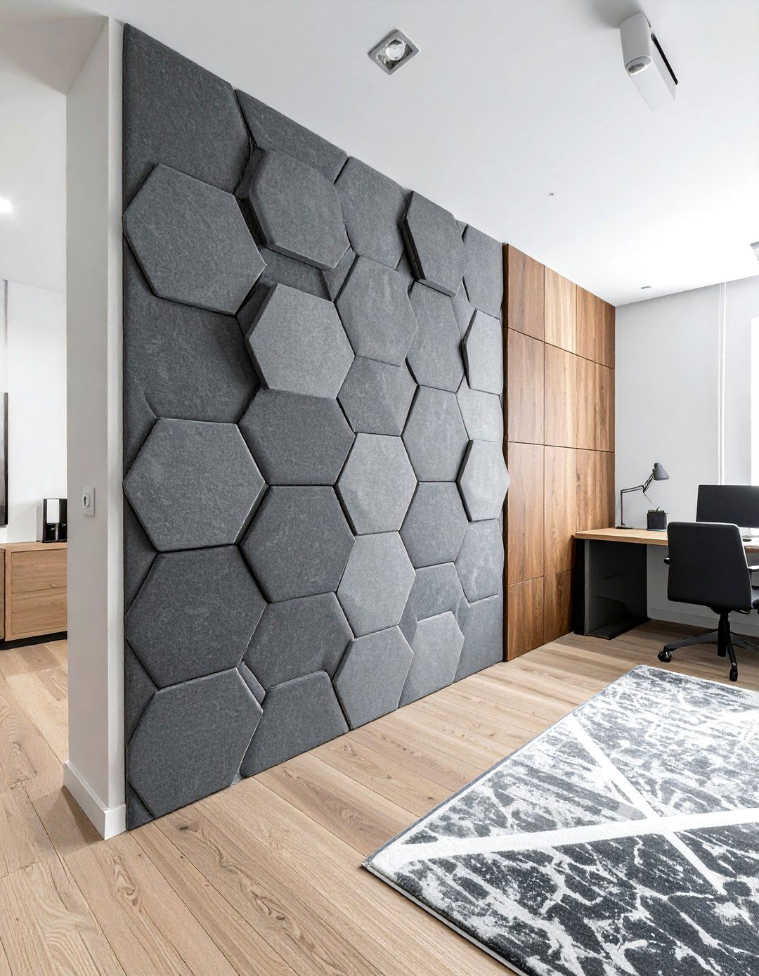 Acoustic Felt Panel - 30 living room partition ideas