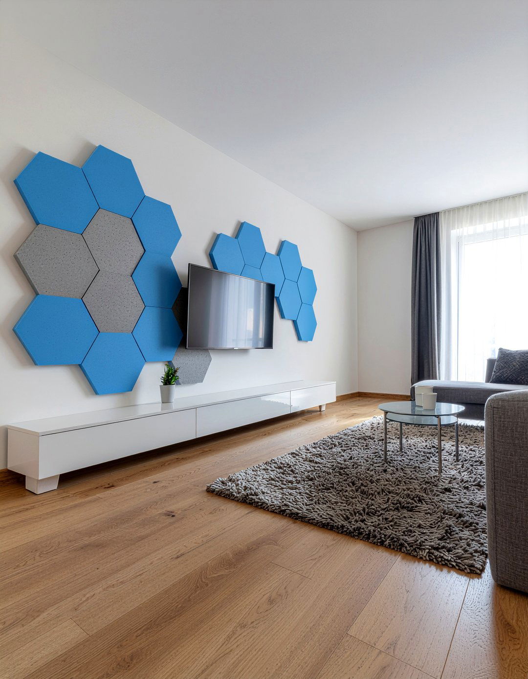 Acoustic Foam Panel - 30 command strip living room ideas