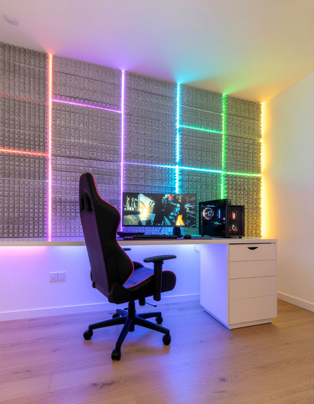 Acoustic Foam Panels - 30 command strip bedroom ideas