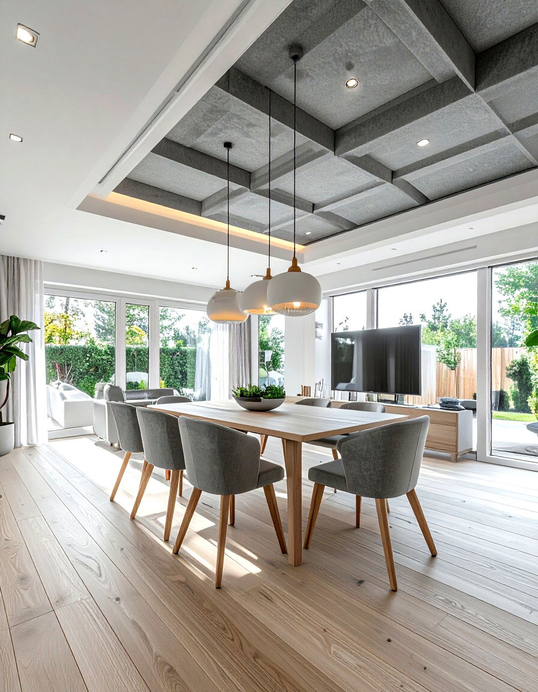 Acoustic panel dining room ceiling - 30 dining room ceiling design ideas