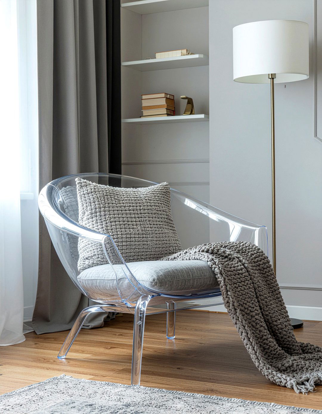 Acrylic Armchair - 30 living room acrylic furniture ideas