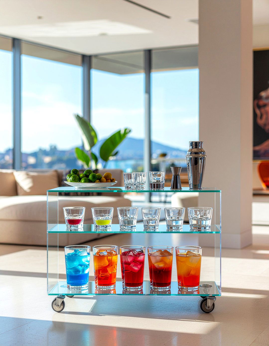 Acrylic Bar Cart - 30 dining room bar cart ideas