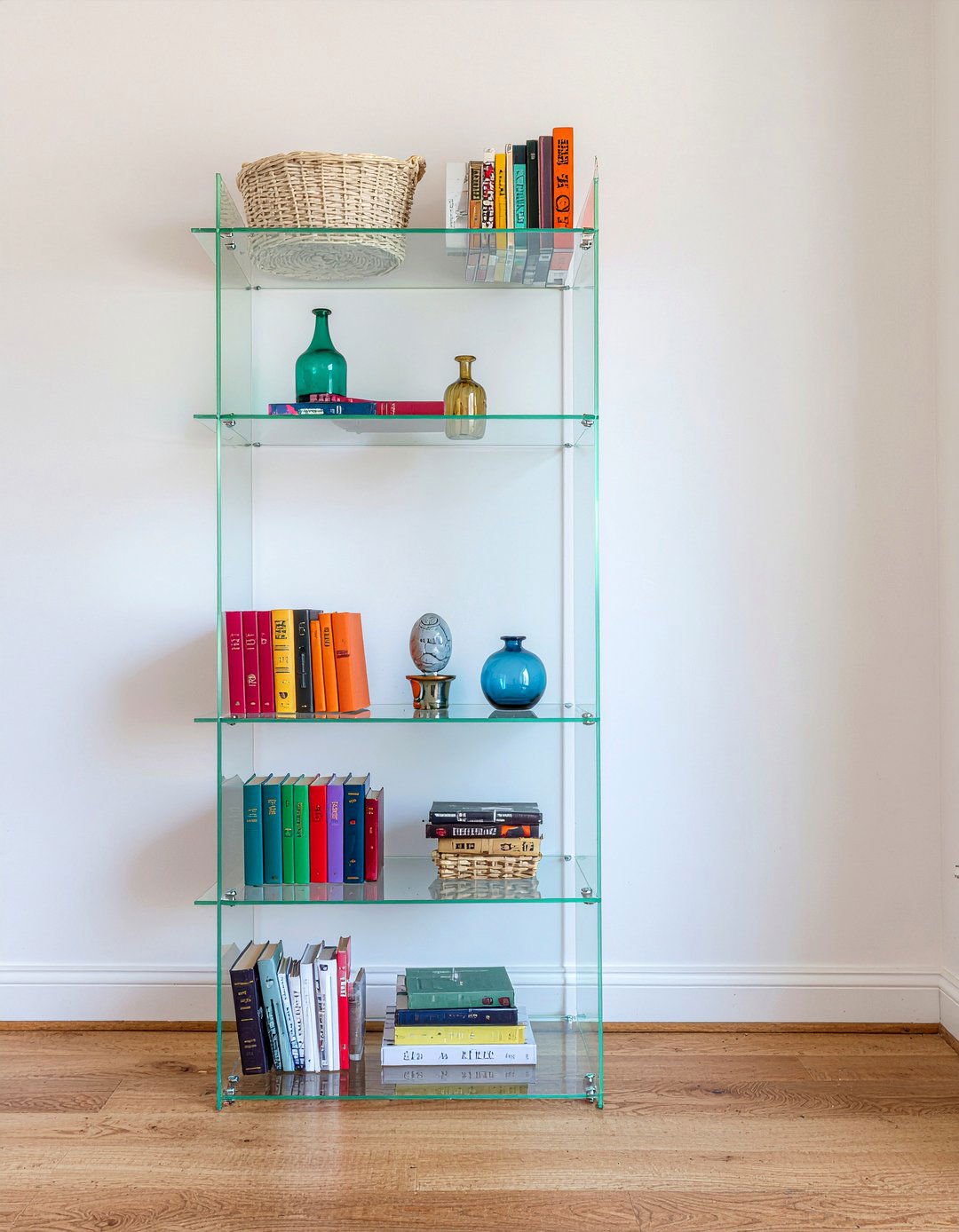 Acrylic Bookshelf - 30 living room acrylic furniture ideas