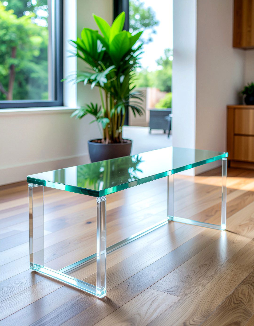 Acrylic Clear Bench - 30 backless dining bench ideas