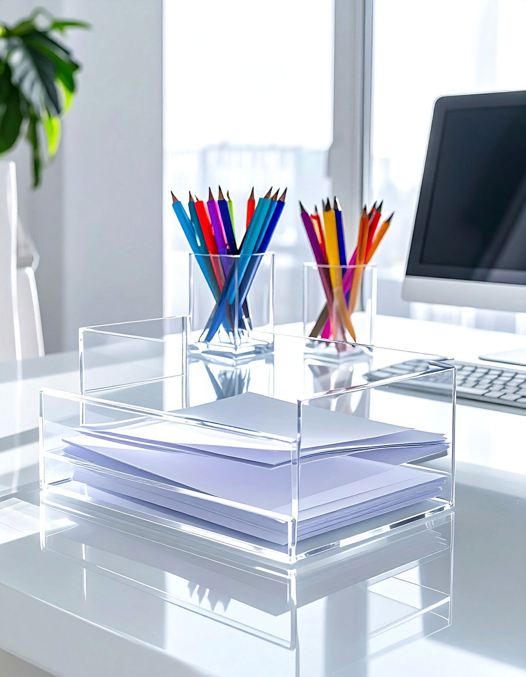 Acrylic Desk Storage - 30 desk decor ideas