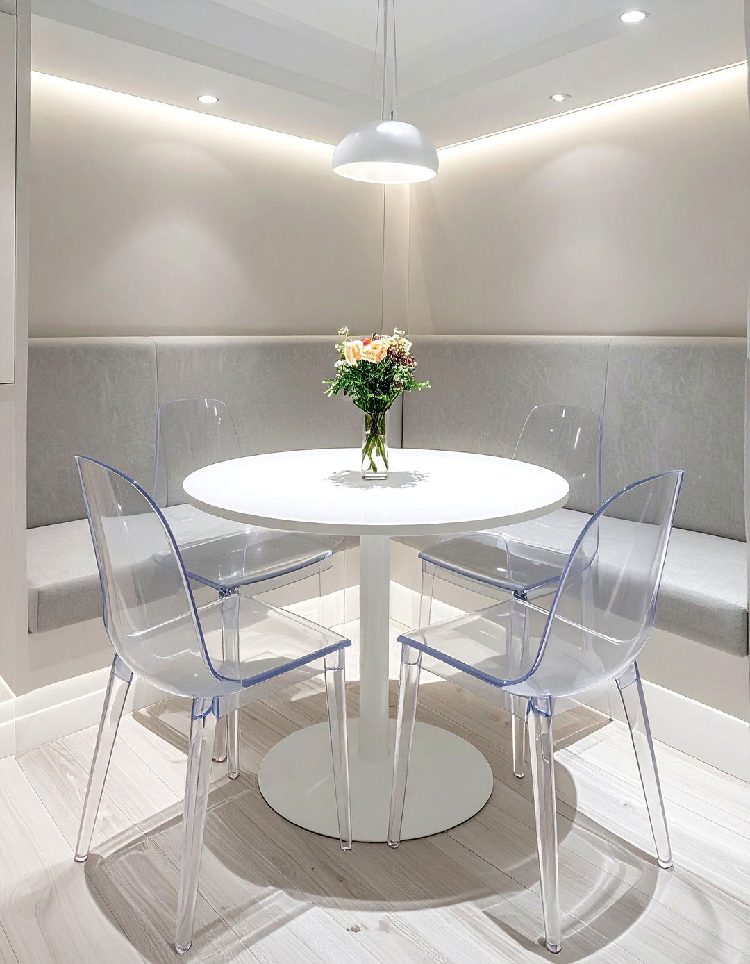 Acrylic Dining Chairs - 30 small space decor ideas