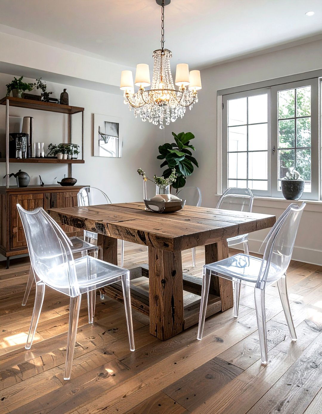 Acrylic Dining Chairs - 30 compact dining room ideas