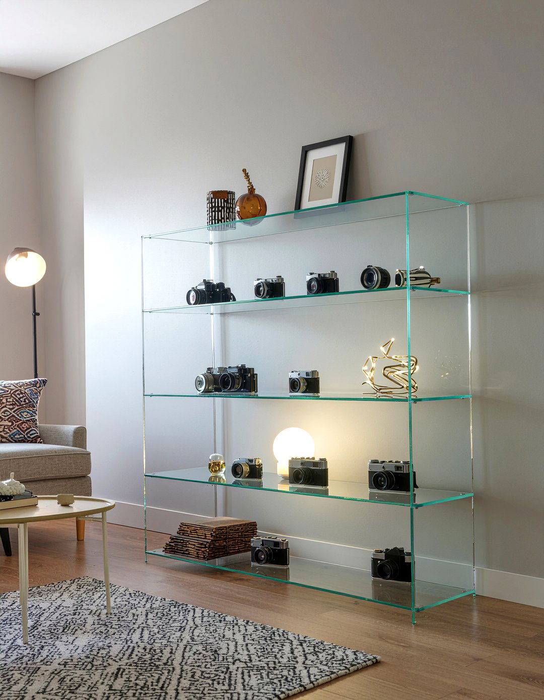 Acrylic Display Cabinet - 30 living room acrylic furniture ideas