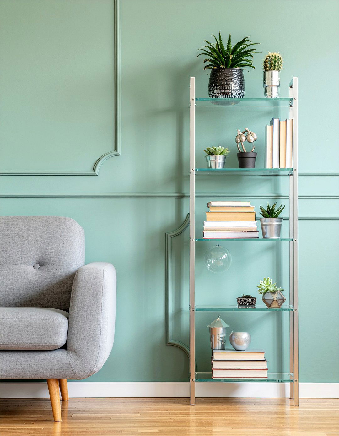 Acrylic Etagere - 30 living room acrylic furniture ideas