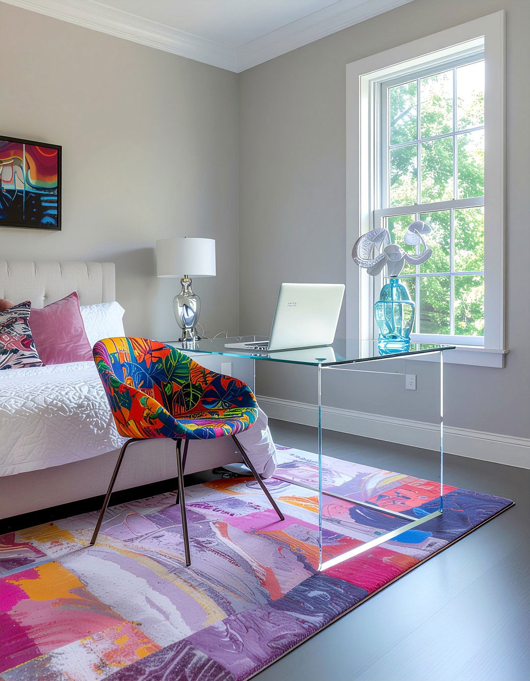 Acrylic Floating Desk - 30 bedroom floating desks